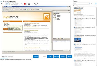 FlashDevelop - Flamory bookmarks and screenshots