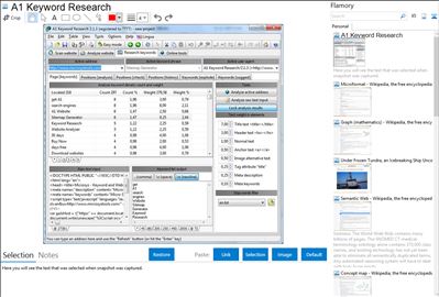 A1 Keyword Research - Flamory bookmarks and screenshots