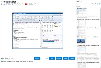 AcquireNotes - Flamory bookmarks and screenshots