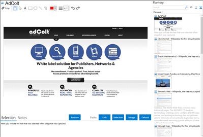 AdColt - Flamory bookmarks and screenshots