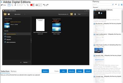 Adobe Digital Editions - Flamory bookmarks and screenshots