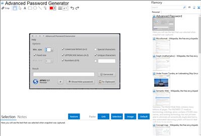 Advanced Password Generator - Flamory bookmarks and screenshots