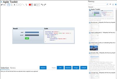 Agile Toolkit - Flamory bookmarks and screenshots