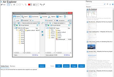 Air Explorer - Flamory bookmarks and screenshots