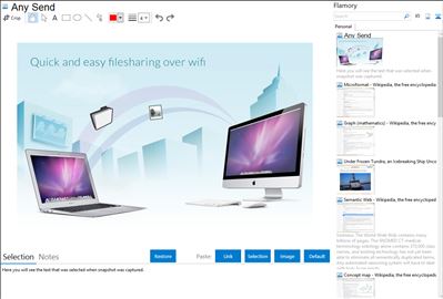 Any Send - Flamory bookmarks and screenshots