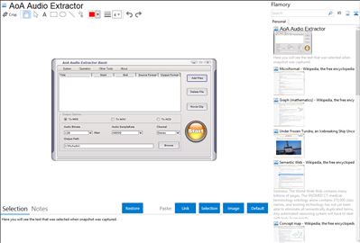 AoA Audio Extractor - Flamory bookmarks and screenshots