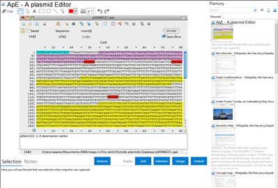 ApE - A plasmid Editor - Flamory bookmarks and screenshots