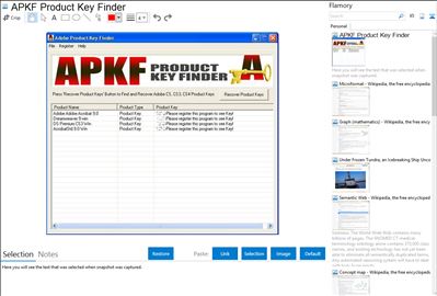 APKF Product Key Finder - Flamory bookmarks and screenshots
