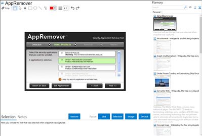 AppRemover - Flamory bookmarks and screenshots