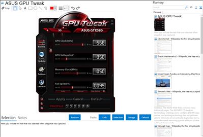 ASUS GPU Tweak - Flamory bookmarks and screenshots
