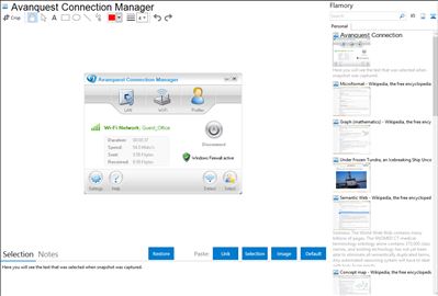 Avanquest Connection Manager - Flamory bookmarks and screenshots