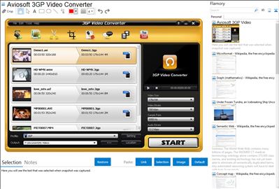 Aviosoft 3GP Video Converter - Flamory bookmarks and screenshots