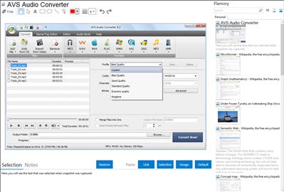 AVS Audio Converter - Flamory bookmarks and screenshots