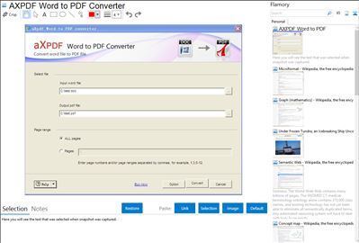 AXPDF Word to PDF Converter - Flamory bookmarks and screenshots