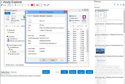 Azure Explorer - Flamory bookmarks and screenshots