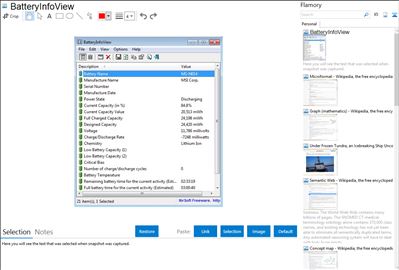 BatteryInfoView - Flamory bookmarks and screenshots