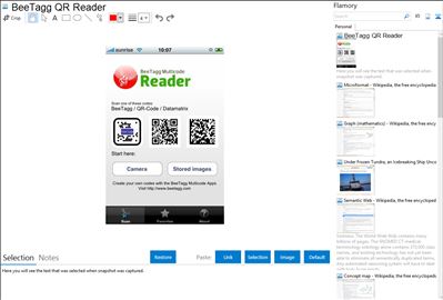BeeTagg QR Reader - Flamory bookmarks and screenshots