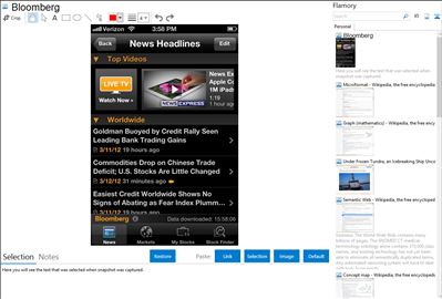 Bloomberg - Flamory bookmarks and screenshots