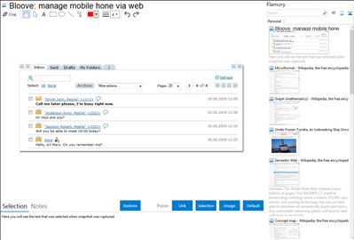 Bloove: manage mobile hone via web - Flamory bookmarks and screenshots