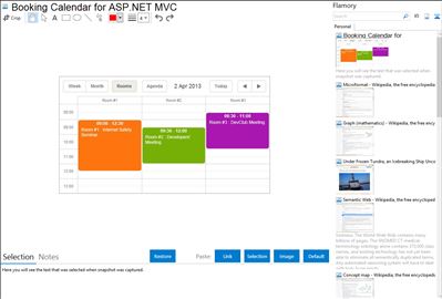 Booking Calendar for ASP.NET MVC - Flamory bookmarks and screenshots