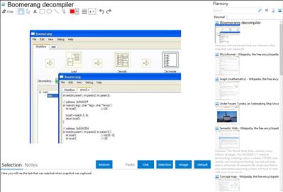 Boomerang decompiler - Flamory bookmarks and screenshots