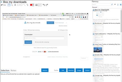 Box my downloads - Flamory bookmarks and screenshots