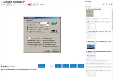 Console Calculator - Flamory bookmarks and screenshots