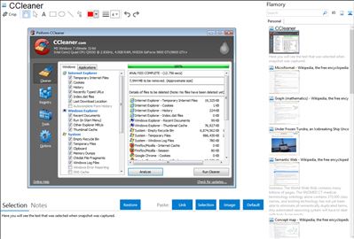 CCleaner - Flamory bookmarks and screenshots