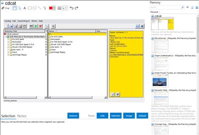 cdcat - Flamory bookmarks and screenshots