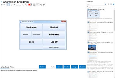 Chameleon Shutdown - Flamory bookmarks and screenshots