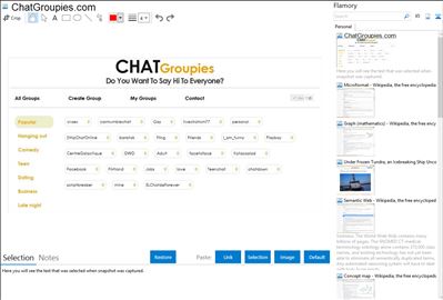ChatGroupies.com - Flamory bookmarks and screenshots