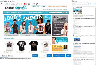 ChoiceShirts - Flamory bookmarks and screenshots