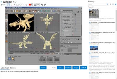 Cinema 4D - Flamory bookmarks and screenshots
