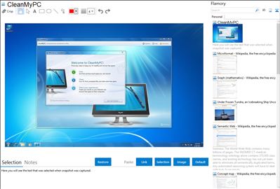 CleanMyPC - Flamory bookmarks and screenshots