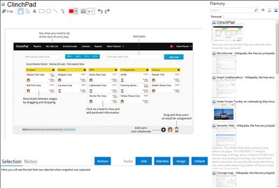 ClinchPad - Flamory bookmarks and screenshots
