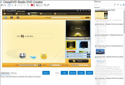 CloneDVD Studio DVD Creator - Flamory bookmarks and screenshots
