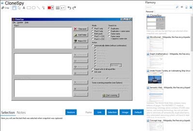 CloneSpy - Flamory bookmarks and screenshots