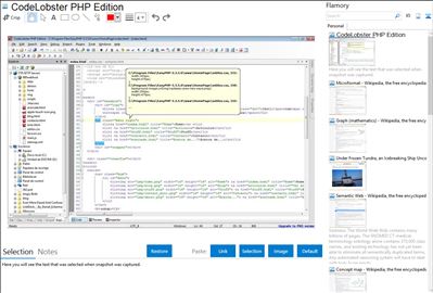 CodeLobster PHP Edition - Flamory bookmarks and screenshots