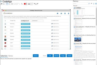 CodeNgo - Flamory bookmarks and screenshots