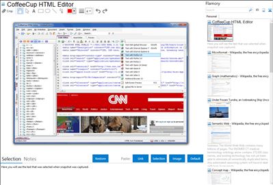 CoffeeCup HTML Editor - Flamory bookmarks and screenshots