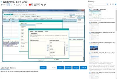 Comm100 Live Chat - Flamory bookmarks and screenshots