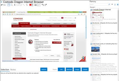 Comodo Dragon Internet Browser - Flamory bookmarks and screenshots