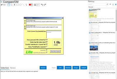 Compare'EM - Flamory bookmarks and screenshots