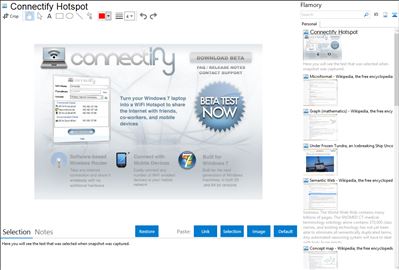 Connectify Hotspot - Flamory bookmarks and screenshots