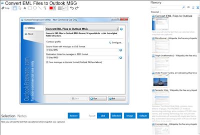 Convert EML Files to Outlook MSG - Flamory bookmarks and screenshots