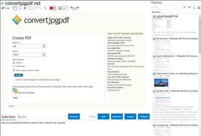 convertjpgpdf.net - Flamory bookmarks and screenshots