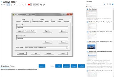 CopyFolder - Flamory bookmarks and screenshots