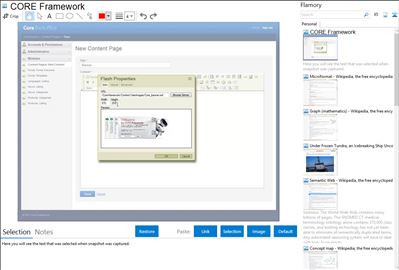 CORE Framework - Flamory bookmarks and screenshots