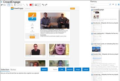 CrowdEngage - Flamory bookmarks and screenshots