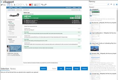 cSupport - Flamory bookmarks and screenshots